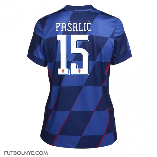 Camiseta Croacia Mario Pasalic #15 Visitante Equipación para mujer Eurocopa 2024 manga corta